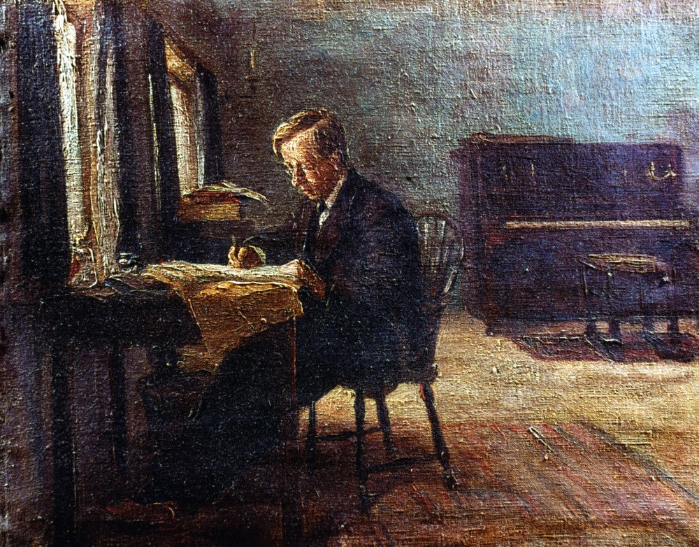 Gustav Holst Oil on Canvas Fine Art Print by Millicent Woodforde