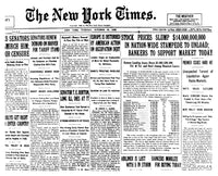 Wall Street Crash 1929 Front Page Poster Print by Granger Collection