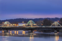 The Burlington Northern Walking Bridge Fine Art Print by Chuck Haney