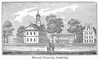 Harvard University Historical Wood Engraving Poster Print (1839) by Granger Collection