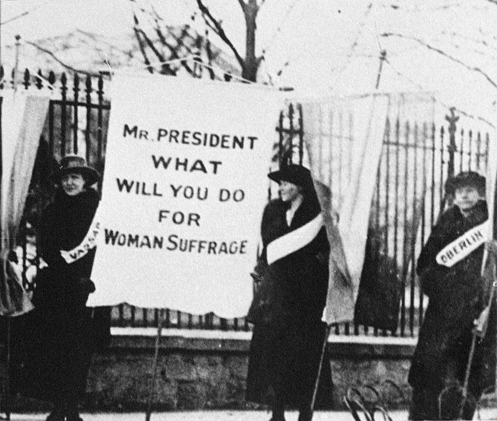 Suffragettes at the White House Fine Art Print - 1918