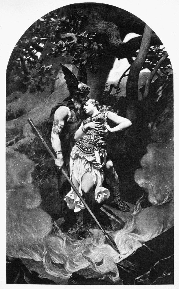 Wotan's Farewell Fine Art Print from Wagner's Die Walküre by Konrad Dielitz