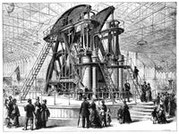 Corliss Steam Engine Fine Art Print - 1876 Wood Engraving by Granger Collection