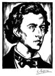 Frederic Chopin Drawing Fine Art Print by Samuel Nisenson