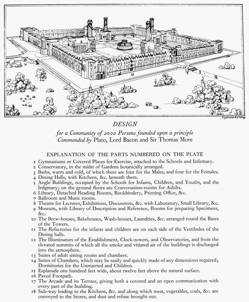 Owenite Community 1824 Fine Art Print by Stedman Whitwell