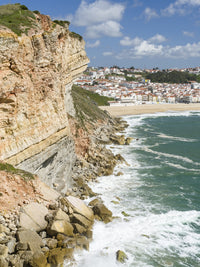 View Over Nazare Town and Beach Fine Art Print by Martin Zwick