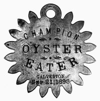Champion Oyster Eater Brass Medal Print - Galveston 1893