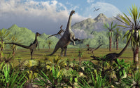 Velociraptor Dinosaurs Attack Camarasaurus Fine Art Print
