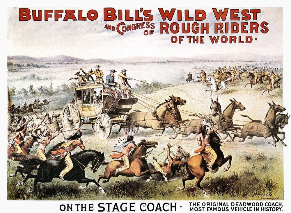 Buffalo Bill Wild West Show Lithograph Poster Print (1893)