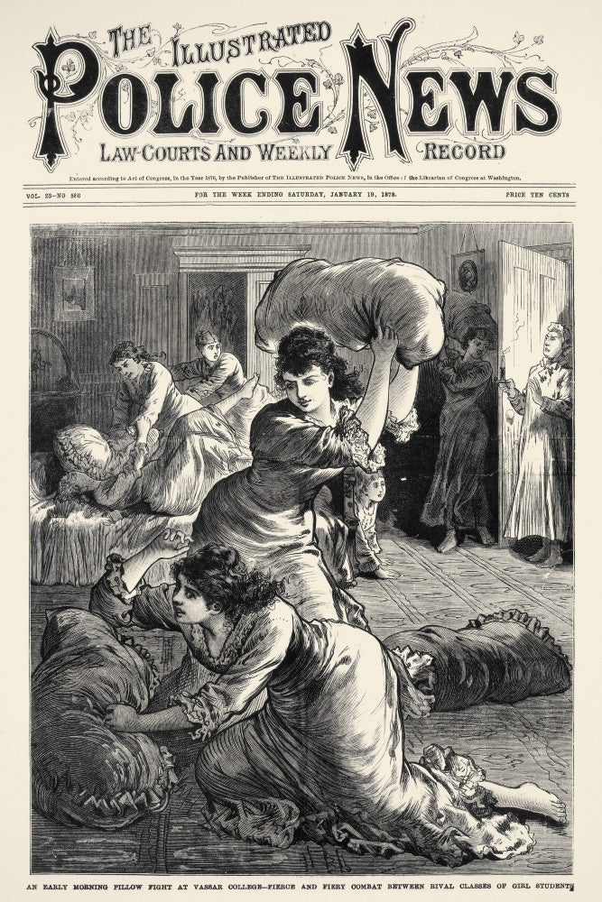 Vassar College Pillow Fight 1878 Fine Art Print by Granger Collection