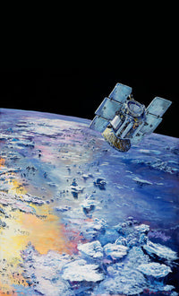 CloudSat in Orbit Fine Art Print by Stocktrek Images