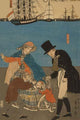 Yokohama Shoreline Scene Fine Art Print by Sadahide Utagawa