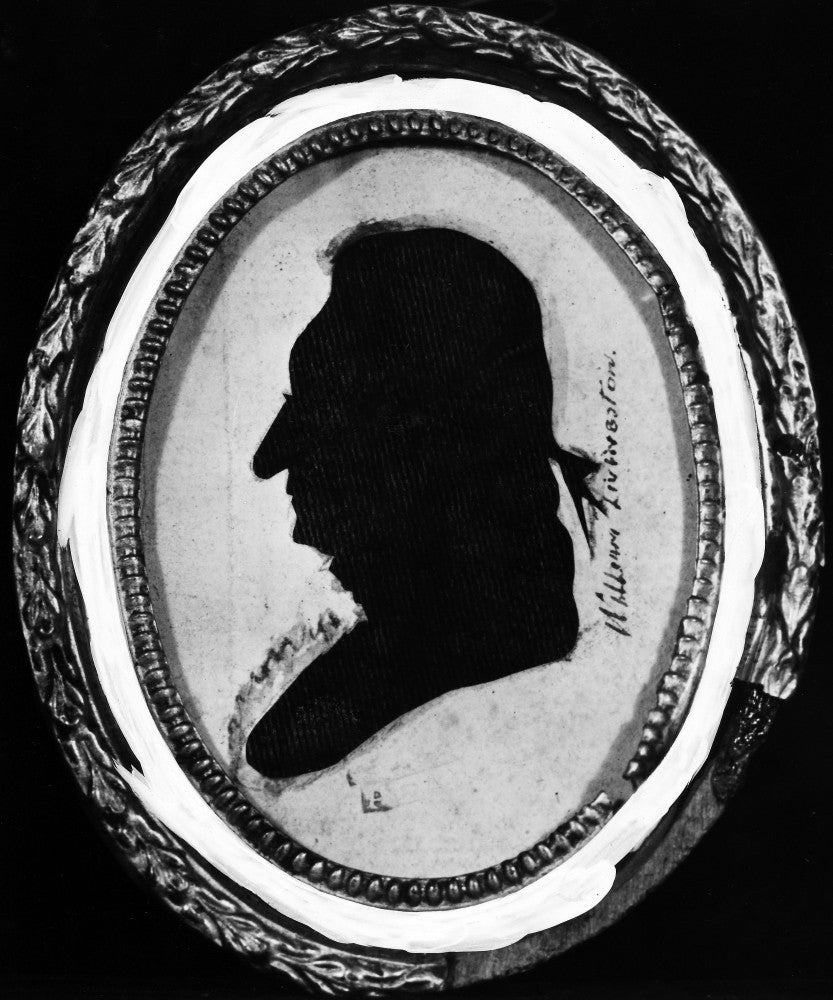 William Livingston Silhouette Print – 18th Century Revolutionary Statesman