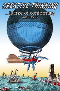 Free and Creative Thinking Quote Art Print by Wilbur Pierce