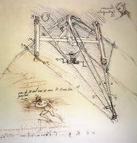 Leonardo Da Vinci Ornithopter Drawing Fine Art Print by Granger Collection