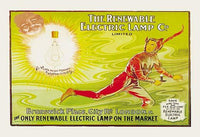 Vintage Advertising Fine Art Print - Renewable Electric Lamp Company