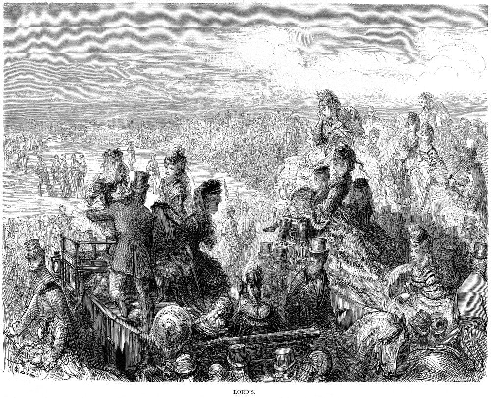 Spectators at Lord's Cricket Ground Fine Art Print, 1873