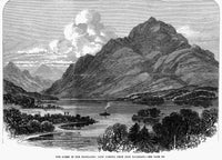 Scotland: Loch Lomond Fine Art Print - Wood Engraving (1869)