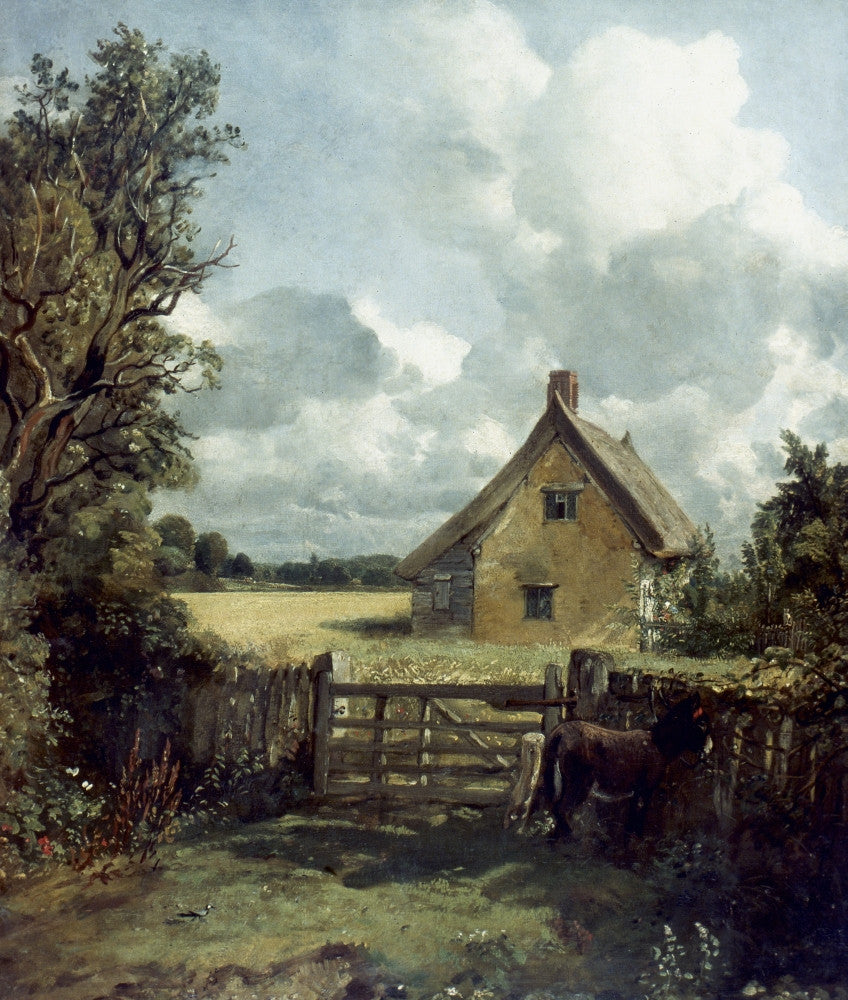 Cottage in a Cornfield Fine Art Print by John Constable