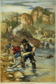 California Gold Rush Miners Washing Gold 19th Century Print