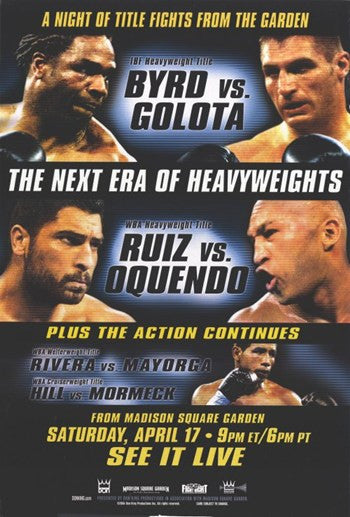 Chris Byrd vs Andrew Golota Movie Poster - 11x17 Print