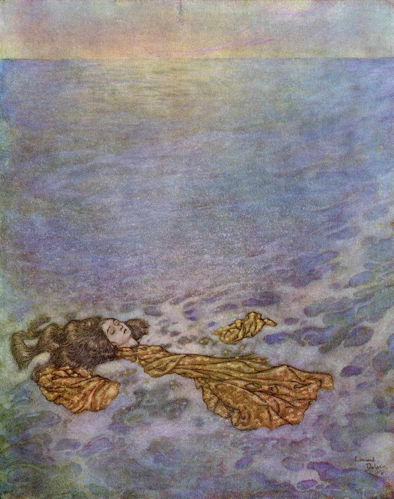 The Mermaid Illustration by Edmund Dulac - Fine Art Print