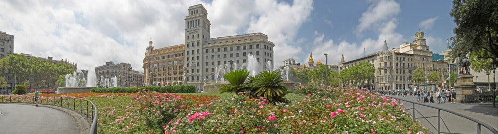 Placa de Catalunya with Passeig de Gracia Poster Print by Panoramic Images