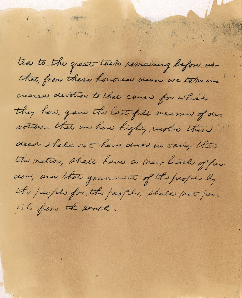 Gettysburg Address 1863 Fine Art Print - Lincoln's Handwriting