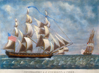 Nevis: Constellation, 1799 Fine Art Print Featuring USS Constellation