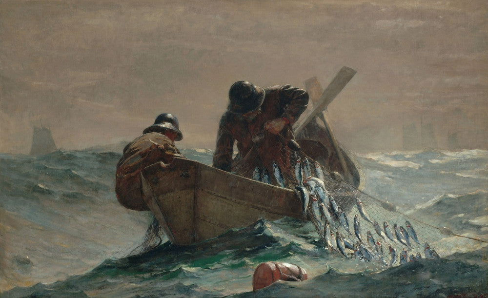 Herring Net Fine Art Print by Winslow Homer - 1885