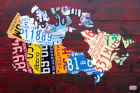 Canada License Plate Map Fine Art Print by Design Turnpike - 36x24