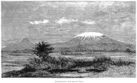 Mount Kilimanjaro Art Print - Kibo Peak, 1884 Wood Engraving