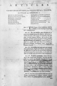 Articles of Confederation Fine Art Print with Jefferson's Notes