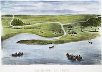 Chicago 1820 Lithograph Print - Historical Art by Granger Collection