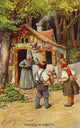 Hansel & Gretel Welcomed By The Witch Fine Art Print