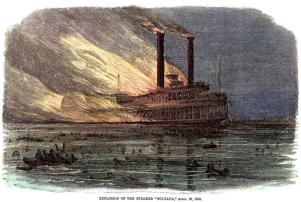 Sultana Explosion Fine Art Print - Paddle Steamer Incident, 1865