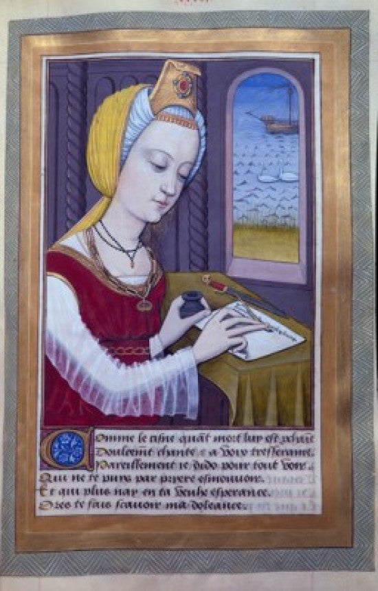 Portrait of a Woman Manuscript Fine Art Print by Robert Testard