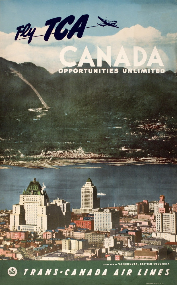 Trans-Canada Airlines Vintage Advertising Poster Print by Mary Evans