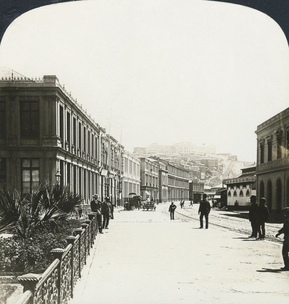 Chile: Valparaiso C1908 Vintage Stereograph Fine Art Print