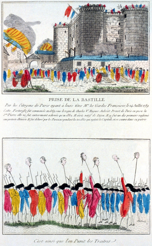 French Revolution: Storming of the Bastille 1789 Fine Art Print by Science Source