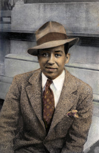 Langston Hughes Oil Over Photograph Fine Art Print by Carl Van Vechten