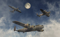 Formation of British Avro Lancaster Bombers Fine Art Print by Mark Stevenson
