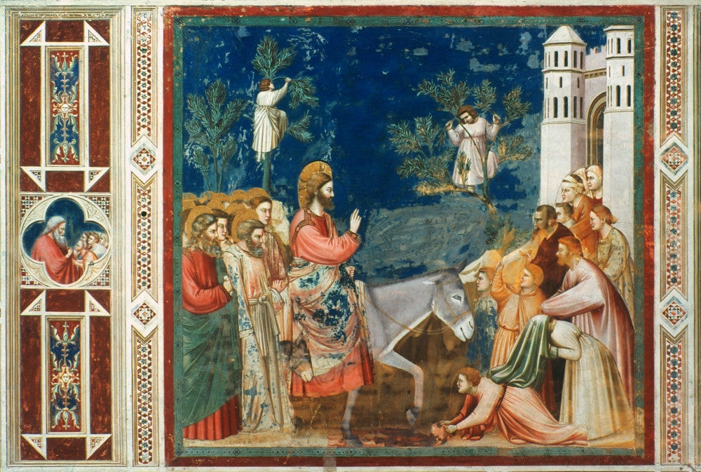 Jesus Entering Jerusalem Fresco Art Print by Giotto | Posterazzi