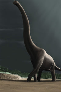 Brachiosaurus in a Prehistoric Landscape Fine Art Print
