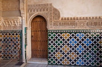 Alhambra Ornate Door and Tile Fine Art Print by Julie Eggers