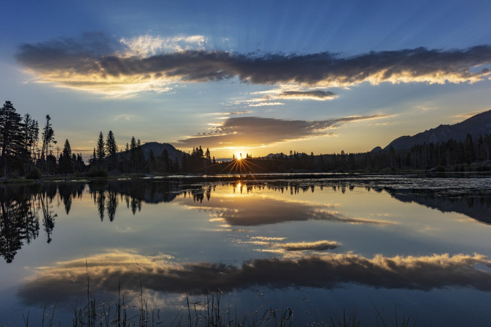 Sunrise Clouds over Sprague Lake Fine Art Print by Chuck Haney