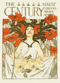 A Woman Holds Flowers in Her Skirt Fine Art Print by J. C. Leyendecker