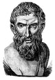 Epicurus Greek Philosopher Line Engraving Poster Print