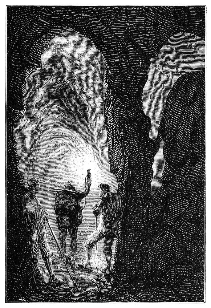 The Crossroads Wood Engraving Print from Verne's Journey by Edouard Riou