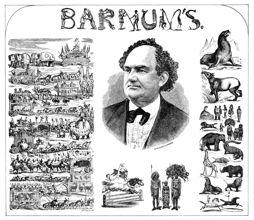 P.T. Barnum Circus Advertisement Fine Art Print - 1873